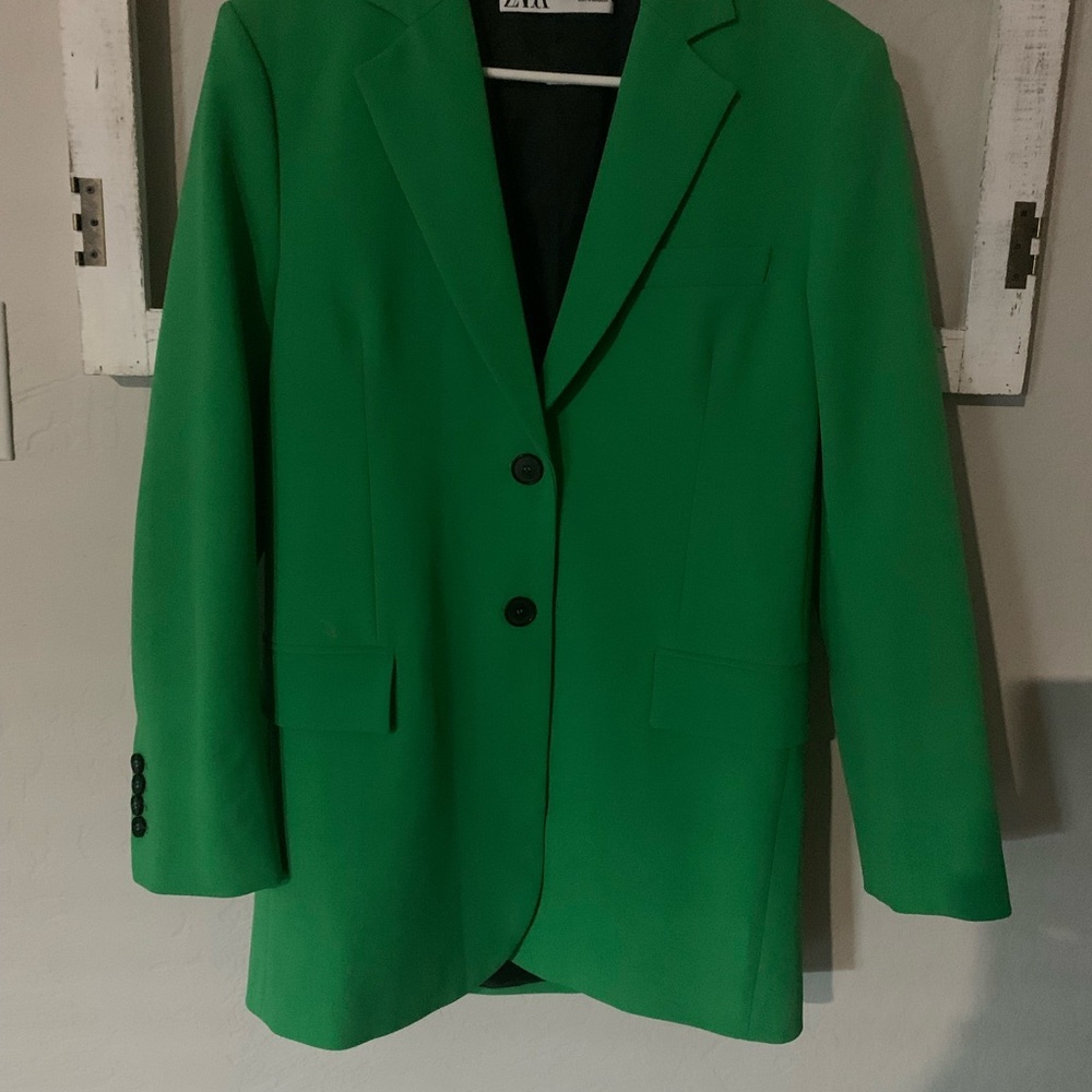 Zara Vibrant Green Women's Blazer